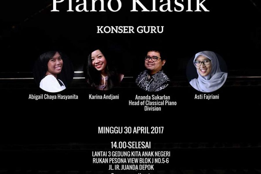 Konser Piano Klasik 2017 Tinggal Menghitung Hari!