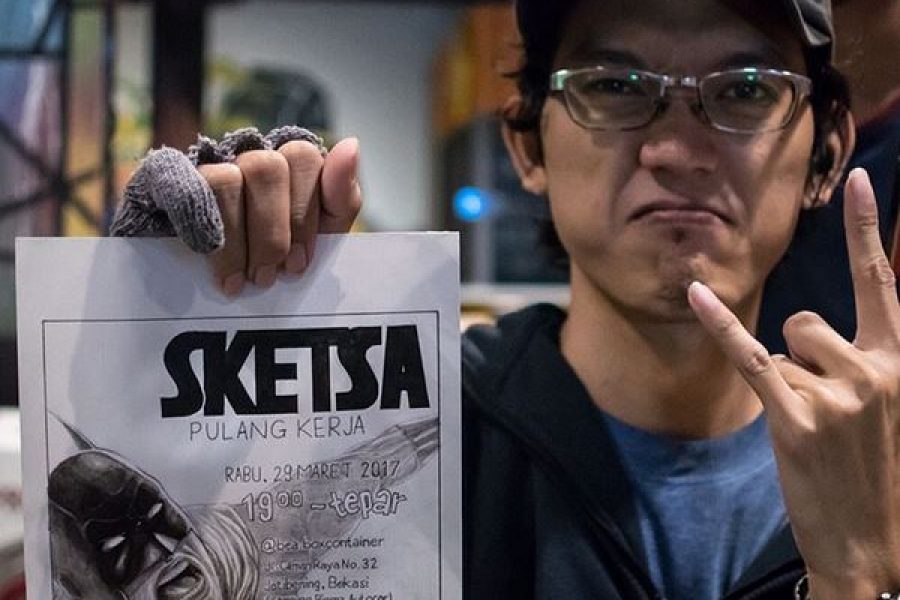 Seharian Capek Kerja, Malamnya Nyantai Sambil Menggambar di Sketsa Pulang Kerja